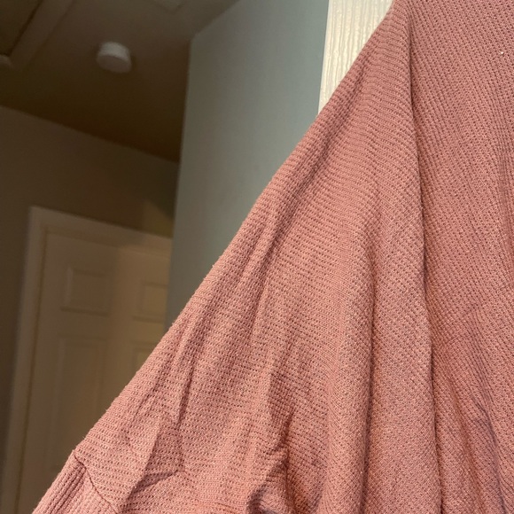 Lavender Field Mauve Knotted Wrap Long Sleeve Shirt - Picture 3 of 5